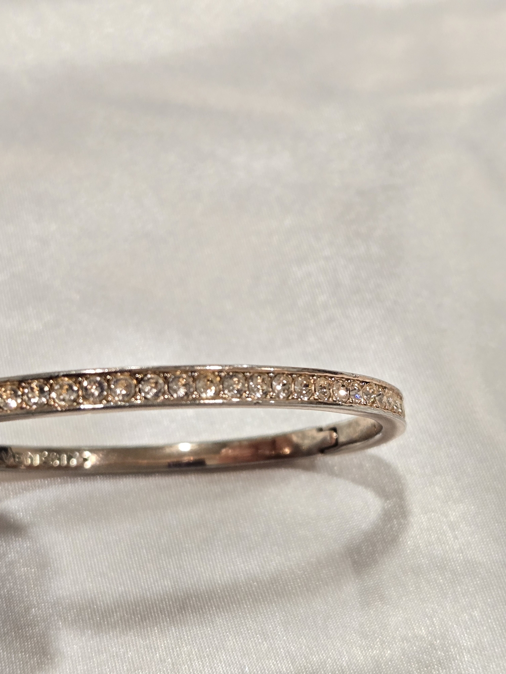 Givenchy Rose Gold Crystal Pavé Hinged Bangle Bracelet - Picture 8 of 8